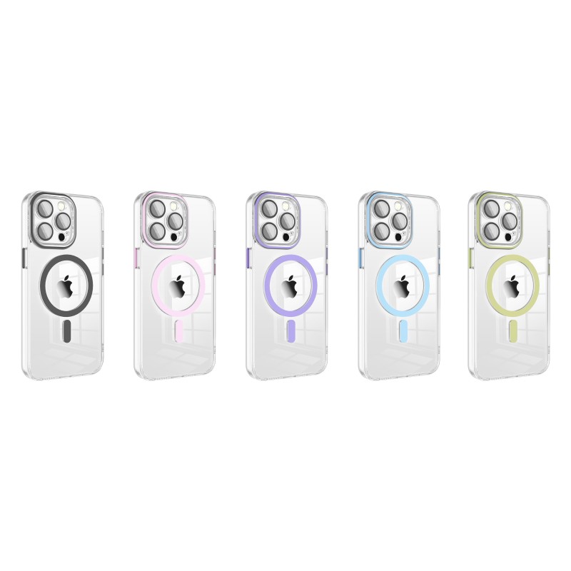 Funda Magsafe Transparente Cubre Camara de Colores iPhone 13 Pro | Wephone Mayorista