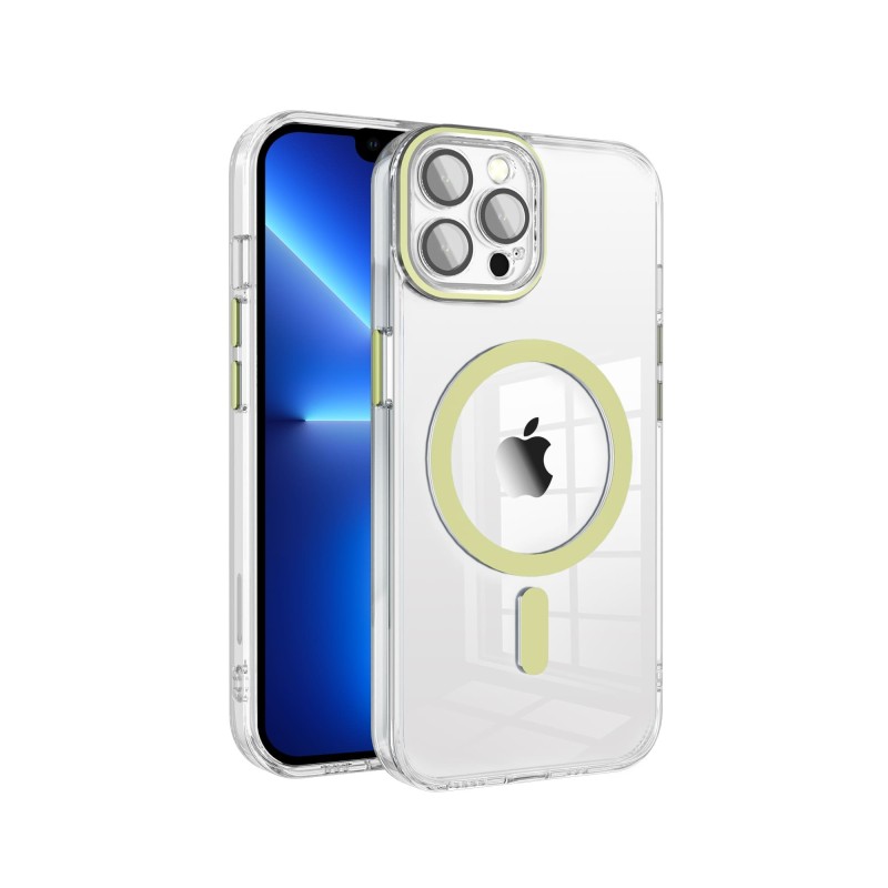 Funda Magsafe Transparente Cubre Camara de Colores iPhone 13 Pro | Wephone Mayorista