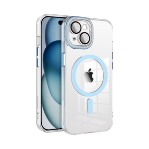 Funda Magsafe Transparente Cubre Camara de Colores iPhone 15 | Wephone Mayorista