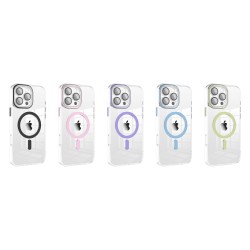 Funda Magsafe Transparente Cubre Camara de Colores iPhone 16 Pro | Wephone Mayorista
