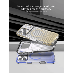Funda Puloka Rayas Verticales Transparente Degradado con MagSafe para iPhone