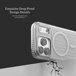 Funda Líneas Verticales Antigolpes con MagSafe para iPhone