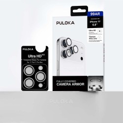 Protector de Cámara iPhone 17 series ’’ Puloka – Lente de Aleación de Titanio Ultra HD, Antirreflejo y Anti-Polvo
