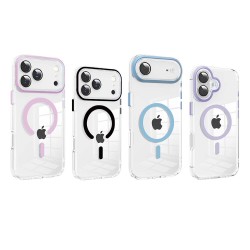 Funda Magsafe Transparente Cubre Camara de Colores | Wephone Mayorista