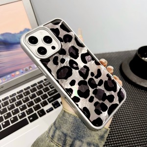 Funda Leopardo Brillante borde Metalizado | WePhone Mayorista