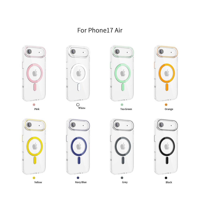 Funda Rígida Transparente Borde Color MagSafe XXXX | Wephone Mayorista