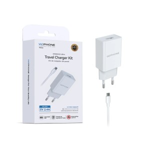 Cargador Wephone WA02 5V 2.4A con Cable USB-A a Tipo-C | Mayorista de accesorios móviles en España