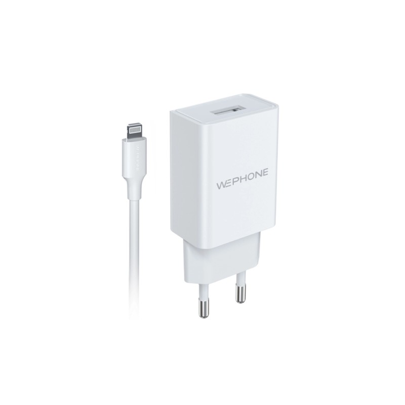 Cargador Wephone WA03 5V 2.4A con Cable USB-A a Lightning | Mayorista de accesorios móviles en España