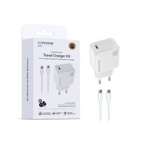 Cargador rápido Wephone WA05 20W GaN USB-C PD con cable C–C | Mayorista de accesorios móviles en España
