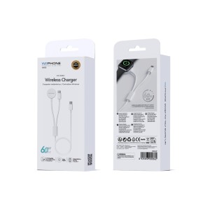 Wephone WA15 – Cargador inalámbrico 2-en-1 (Reloj 2,5W + Cable C-C 60W) | Mayorista de accesorios móviles en España