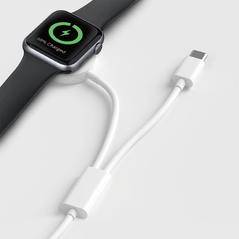 Wephone WA15 – Cargador inalámbrico 2-en-1 (Reloj 2,5W + Cable C-C 60W) | Mayorista de accesorios móviles en España