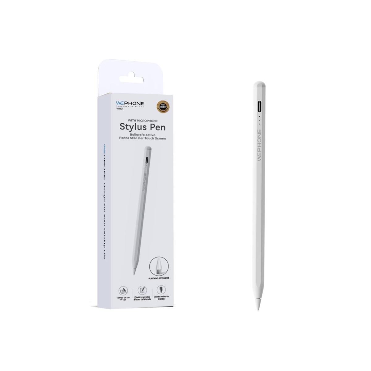 Wephone WH01 – Lápiz capacitivo activo 125 mAh con micrófono y punta reemplazable | Mayorista de accesorios móviles en España
