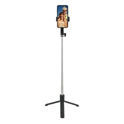 Palo selfie Bluetooth retráctil 107 cm con trípode y control remoto | Mayorista de accesorios móviles en España