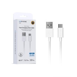 Cable USB-A a Type-C 3.4A 1 m | PVC OD3.8 | Mayorista de accesorios móviles en España