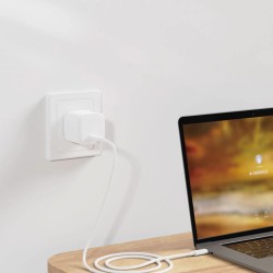 Cable de datos USB-C a USB-C 100W 5A 1,5 m | TPE OD3.8 blanco | Mayorista de accesorios móviles en España