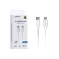 Cable de datos USB-C a USB-C 100W 5A 1,5 m | TPE OD3.8 blanco | Mayorista de accesorios móviles en España