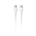 Cable de datos USB-C a USB-C 3A 3 m | PD60W TPE OD4.0 blanco | Mayorista de accesorios móviles en España