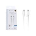Cable USB-C a USB-C 3A PD60W 2 m | TPE OD4.0 blanco | Mayorista de accesorios móviles en España