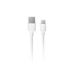 Cable de datos USB-A a USB-C 3A 2 m | TPE OD4.0 blanco | Mayorista de accesorios móviles en España