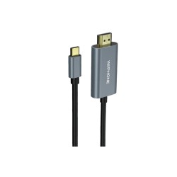 Cable Type-C a HDMI 4K 1.8 m | Gris metalizado | Mayorista de accesorios
