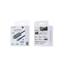 Cable Type-C a HDMI 4K 1.8 m | Gris metalizado | Mayorista de accesorios
