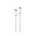 Cable de datos USB-C a USB-C 3A 1 m | PD60W trenzado OD3.2 blanco | Mayorista en España