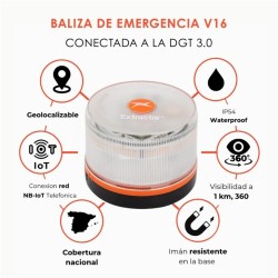 Luz de Emergencia V16 Geolocalizable ExtraStar – Certificada DGT 3.0