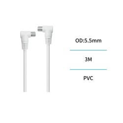 Cable antena TV 90° 3 m blanco CE | Wephone Mayorista