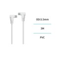Cable antena TV 90° 3 m blanco CE | Wephone Mayorista