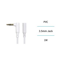 Extensor audio 3,5mm M/H 1 m 90° | Wephone Mayorista