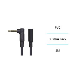 Extensor audio 3,5mm M/H 1 m 90° | Wephone Mayorista