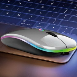 Ratón inalámbrico 4D dual mode 2.4G + Bluetooth 5.1 con luces LED RGB | Recargable 500mAh | Mayorista de accesorios móviles en E