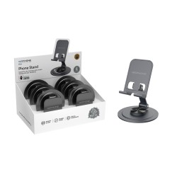 Soporte de escritorio metálico 360° para móviles y tablets | Ajustable, antideslizante y plegable | Mayorista de accesorios móvi