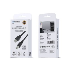 Cable de impresora USB 2.0 AM-BM 1,8 m | Negro | Mayorista en España