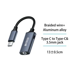 UNICO AD1915 USB-C a 3.5 mm + Carga USB-C | Wephone Mayorista