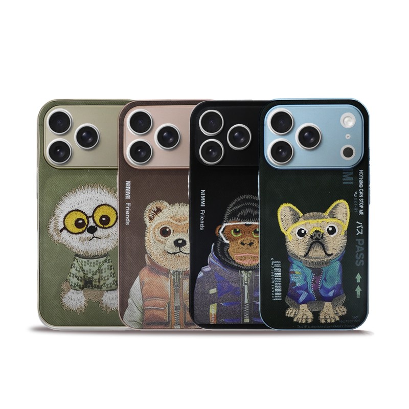 Funda para móvil bordada con diseño de animales iPhone 17