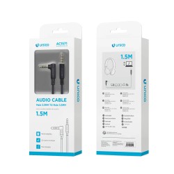 Cable de audio 3.5 mm TRRS 4 polos 1.5 m en ángulo | Wephone Mayorista