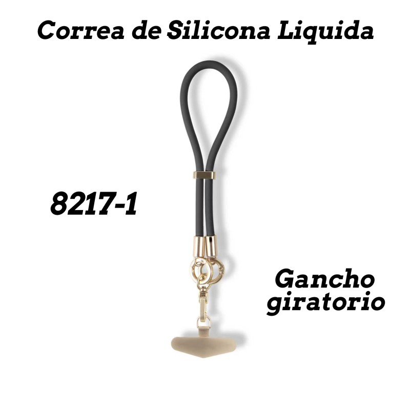Correa de mano silicona líquida con gancho 360º | WePhone Mayorista