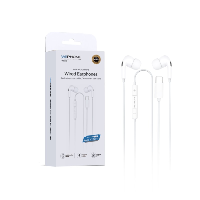 Auriculares In-Ear con cable Type-C y micrófono | Sonido Hi-Fi | Mayorista