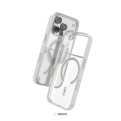 Funda Transparente Borde Color MagSafe iPhone 17 · Antigolpes | Wephone Mayorista