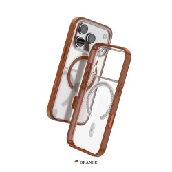 Funda Transparente Borde Color MagSafe iPhone 17 · Antigolpes | Wephone Mayorista