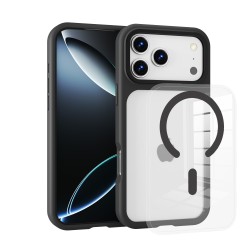 Funda Transparente Borde Color MagSafe iPhone 17 Pro Max · Antigolpes | Wephone Mayorista