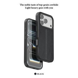 Funda de Cuero PULOKA Costura Vertical para iPhone 17 Pro Max | Wephone Mayorista