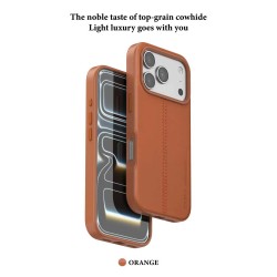Funda de Cuero PULOKA Costura Vertical para iPhone 17 Pro Max | Wephone Mayorista