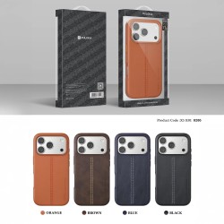 Funda de Cuero PULOKA Costura Vertical para iPhone 17 Pro Max | Wephone Mayorista