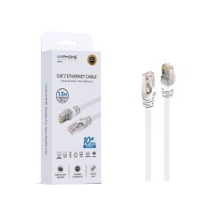 Cable Ethernet Wephone WD27 CAT.7 1,5m 10Gbps Blanco | Mayorista de accesorios en España