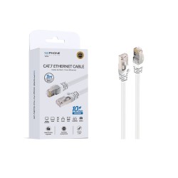 Cable Ethernet Wephone WD28 CAT.7 3m 10Gbps Blanco | Mayorista de accesorios en España