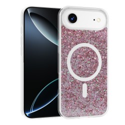 Funda MagSafe Brillante Glitter para iPhone 17 Pro Max | Carcasa Mujer con Aro Magnético