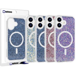 Funda MagSafe Brillante Glitter para iPhone 17 Pro Max | Carcasa Mujer con Aro Magnético