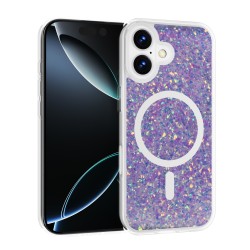 Funda MagSafe Brillante Glitter para iPhone 17 Pro Max | Carcasa Mujer con Aro Magnético